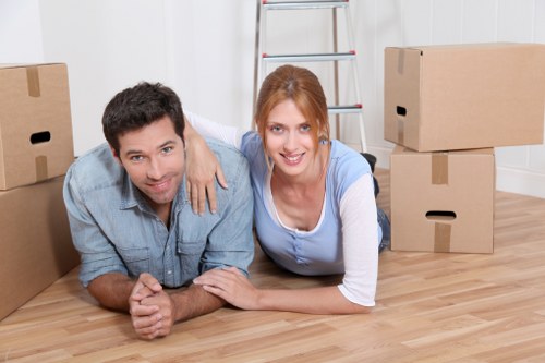 Loading furniture into a removal van for a Camden relocation