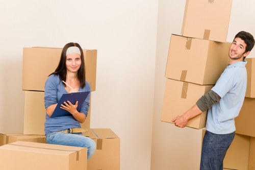 Packing and loading household items for a Camden house move
