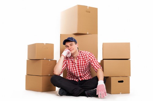 Careful furniture loading for a Camden house move